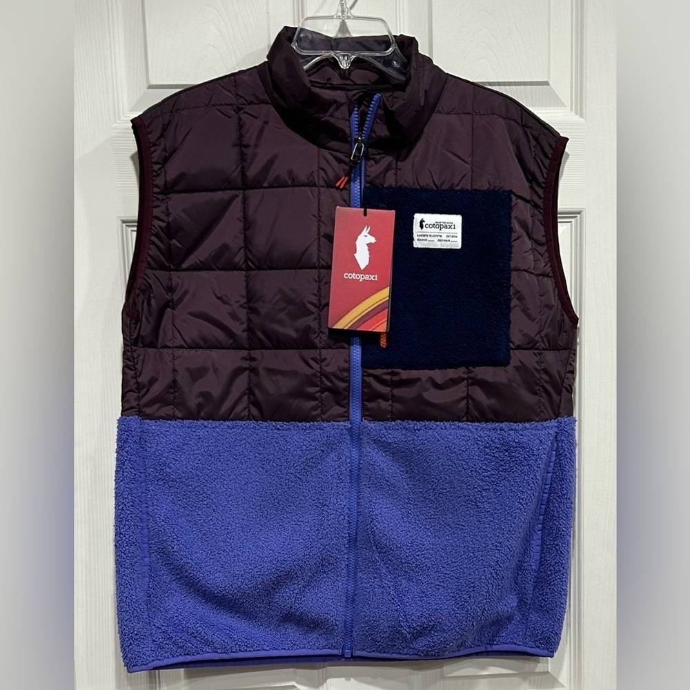 Cotopaxi Women's Large Trico Hybrid Vest Maroon Wine Amethyst Nwt Quilted